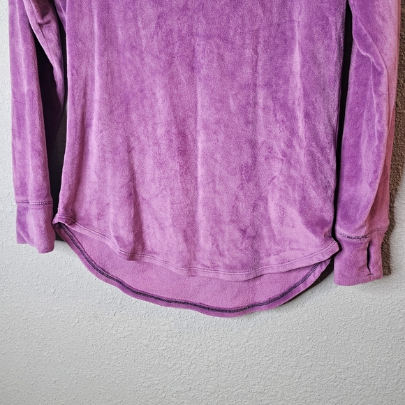 ClimateRight by CuddlDuds Womens Small Purple Soft Fuzzy Long Sleeve Shirt - Picture 3 of 7